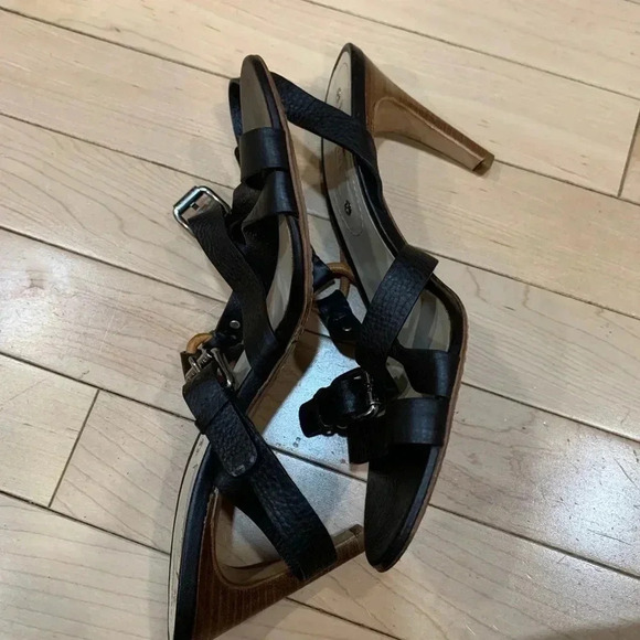 Vintage Celine brown strappy heels size 37 1/2 (6.5-7~US) - Picture 8 of 11